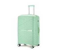Aerostar 28” Large Lightweight PP Hard Suitcase 4 Silent Spinner Wheels Check-in Luggage Integrated TSA Combination Lock for 20 to 23kg (Mint Green, 100 Litre)