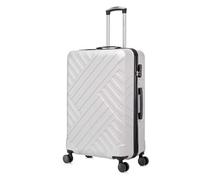 Aerostar 28" Large Suitcase Super Lightweight 4 Wheel Dual Spinner ABS Hard Shell Check in Luggage with Integrated Combination Lock for 23kg (Silver, 100 Litre)