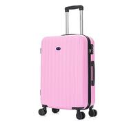 Aerostar 28" Large Suitcase Super Lightweight 4 Wheel Dual Spinner ABS Hard Shell Check in Luggage with Integrated Combination Lock for 23kg (Pink, 100 Litre)