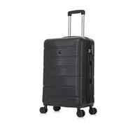 Aerostar 28" Medium Suitcase Super Lightweight 4 Wheel Dual Spinner with Integrated Combination Lock, ABS Hard Shell Check in Luggage for 23kg (Black, 100 Litre)