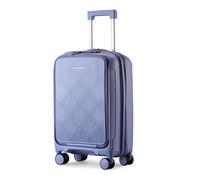 Aerostar Carry-on 20" Lightweight PP Hard Suitcase, Hand Luggage 4 Wheel & TSA Lock, 55x35x20cm | Accepted All Airlines easyjet, RyanAir, British Airways (Lilac, 35 litres)