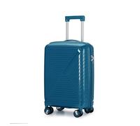 Aerostar Carry-on 20" Lightweight PP Hard Suitcase, Hand Luggage 4 Wheel & TSA Lock, 55x35x20cm | Accepted All Airlines easyjet, RyanAir, British Airways (Navy Blue, 35 litres)
