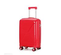 Aerostar Carry-on 20" Lightweight PP Hard Suitcase, Hand Luggage 4 Wheel & TSA Lock, 55x35x20cm | Accepted All Airlines easyjet, RyanAir, British Airways (Red, 35 litres)