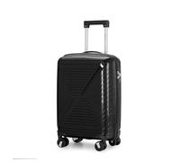 Aerostar Carry-on 20" Lightweight PP Hard Suitcase, Hand Luggage 4 Wheel & TSA Lock, 55x35x20cm | Accepted All Airlines easyjet, RyanAir, British Airways (Black, 35 litres)