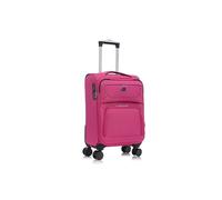 Aerostar Carry-on 20" Lightweight Soft Expandable Suitcase, Hand Luggage 4 Wheels & Combination Lock, 55x35x20cm | Accepted All Airlines easyjet, RyanAir, British Airways (Cerise Pink, 36 litres)