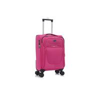 Aerostar Carry-on 20" Lightweight Soft Expandable Suitcase, Hand Luggage 4 Wheels & Combination Lock, 55x35x20cm | Accepted All Airlines easyjet, RyanAir, British Airways (Coral Pink, 36 litres)