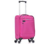 Aerostar Carry-on 20" Lightweight Soft Expandable Suitcase, Hand Luggage 4 Wheels & Combination Lock, 55x35x20cm | Accepted All Airlines easyjet, RyanAir, British Airways (Pink, 32 litres)