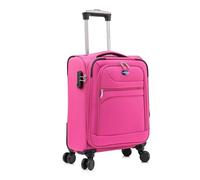 Aerostar Carry-on 20" Lightweight Soft Expandable Suitcase, Hand Luggage 4 Wheels & Combination Lock, 55x35x20cm | Accepted All Airlines easyjet, RyanAir, British Airways (Cerise Pink, 36 litres)