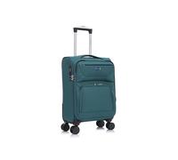 Aerostar Carry-on 20" Lightweight Soft Expandable Suitcase, Hand Luggage 4 Wheels & Combination Lock, 55x35x20cm | Accepted All Airlines easyjet, RyanAir, British Airways (Forest Green, 36 litres)