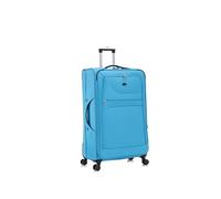 Aerostar Extra Large 32” Lightweight Softshell Expandable Suitcase, Integrated Combination Lock, 4 Wheels Check in Luggage for 30kg (Turquoise Blue, 162 litres)
