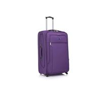 Aerostar Large 29” Lightweight Softshell Expandable Suitcase, Check in Luggage 2 Corner Wheels with Integrated Combination Lock for 23kg (Purple Haze, 111 litres)