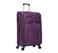 Aerostar Large 29” Lightweight Softshell Expandable Suitcase, Integrated Combination Lock, 4 Wheels Check in Luggage for 23kg (Purple, 111 litres)