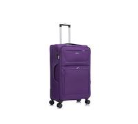 Aerostar Large 29” Lightweight Softshell Expandable Suitcase, Integrated Combination Lock, 4 Wheels Check in Luggage for 23kg (Purple Haze, 112 litres)