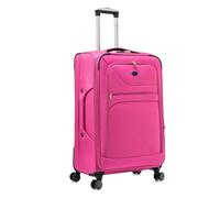 Aerostar Large 29” Lightweight Softshell Expandable Suitcase, Integrated Combination Lock, 4 Wheels Check in Luggage for 23kg (Cerise Pink, 112 litres)