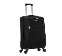 Aerostar Medium 26” Lightweight Softshell Expandable Suitcase, Integrated Combination Lock, 4 Wheels Check in Luggage for 15 to 20kg (Black, 78 litres)