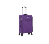 Aerostar Medium 26” Lightweight Softshell Expandable Suitcase, Integrated Combination Lock, 4 Wheels Check in Luggage for 15 to 20kg (Purple Haze, 78 litres)