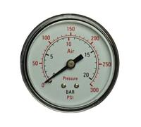 Aerotec Manometer 50mm 10 bar/psi Rear 1/4" Thread