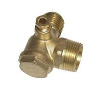 Aerotec Pneumatic Check Valve Brass 1 piece 3/4 & 1/2 Inch Threads 9048003