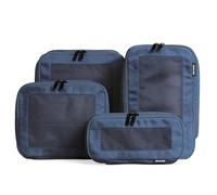Aerotrunk Compression Packing Cubes for Travel - Luggage Organizer Bags - Double Zipper Packing Cubes for Suitcases (4-Pack, Dark Blue)