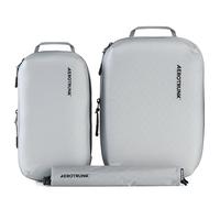 Aerotrunk Ultralight Compression Packing Cubes - Lightweight Travel Organizers for Suitcases and Luggage (3-Pack, Light Grey)