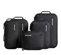 Aerotrunk Ultralight Compression Packing Cubes - Lightweight Travel Organizers for Suitcases and Luggage (6-Pack, Black)