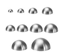 AEROVA 10-Size Stainless Steel Half-Round Pottery Molds, Ceramic Forming Tools for Bowls & Plates, Plate Press and Bowl Shaping Kit (10)