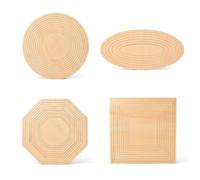 AEROVA 40PCS Pottery Slab Building Cutting Guides, Precision Pottery Shaping Tools, Pottery Molds, Wooden Pottery Tools, Includes Octagon, Circle, Oval, and Square (38)