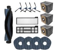Aerqvix Accessories Replacement for eufy X10 Pro Omni Robot Vacuum Accessories 1x Mainbrush,2x Filters,4x Moppads,3x Dust bags,4x sidebrushes