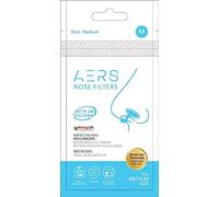 AERS Nose Filters with 3M Filtration Technology for Allergy Relief, Dust, Pollution - Medium - Pack of 10 with Travel Case