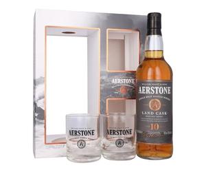 Aerstone 10 Year Old Land Cask - 2 Glass Gift Pack - 70cl | 40% ABV