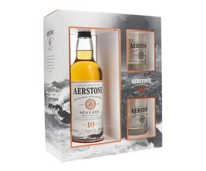 Aerstone 10 Year Old Sea Cask Single Malt Scotch Whisky - 2 Glass Gift Pack, 70cl