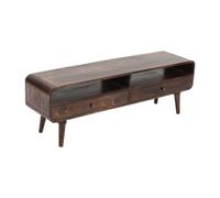 Aertona Dark Mango Wood Large Tv Stand With 2 Drawers