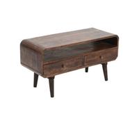 Aertona Dark Mango Wood Tv Stand With 2 Drawers