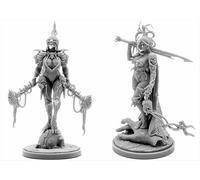 AERUIKJS 1/48 Ancient Female Warrior Samurai Resin Model Kit Unpainted and Unassembled Soldier Resin Model Kit (2 Person) // K9U-6s12