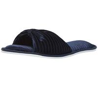 Aerusi Women's Cozy Slide Memory Foam Spa Thong Flip Flop House Indoor Plush Slipper, Royal Blue, 7 UK