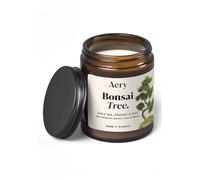Aery Botanical Bonsai Tree Glass Jar Soy Wax Candle - Birch Sap, Orange & Yuzu with 100% Plant Based Wax & 30 Hour Burn Time