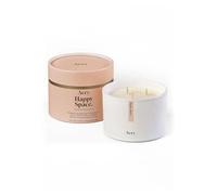 Aery Happy Space Three Wick Soy Wax Candle - Rose, Geranium & Amber with 100% Plant Based Wax & 60 Hour Burn Time