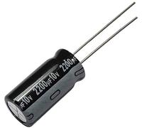 Aerzetix: 3 Pcs Set of 2200uF Electrolytic Capacitors, ± 20% 10V THT 85°C 2000h Ø10x20mm radial