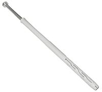 AERZETIX - C57436 - Set of 10 plastic dowels with milled head with fins Ø10x200mm + 10 screws Ø7x200mm with 6 sides steel footprint - silver