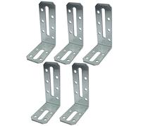 AERZETIX - C58918 - Set of 5 adjustable mounting brackets 80x55x30x2mm with beveled corners - mounting holes 10+1+1 - for plasterboard partitions worktop - Z275 galvanized steel