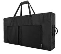 Aescwyn Cornhole Bag Carry Case for 4' X 2' Regulation Size Board,Heavy-Duty 600d Oxford Fabric Cornhole Board Bags with Padded Foam Lining, Extra Pockets for Beanbags, and Adjustable Handles (Black)