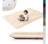 AESEMYYZ 2cm Thick Baby Play Mat for Floor, Beige Extra Soft Activity Floor Mat with Non-Slip Backing for Infant, Kids and Toddler Crawling, and Perfect Carpets for Yoga, Exercise 100 x 200 cm