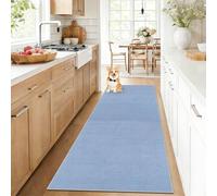 AESEMYYZ Hallway Runner Non Slip Washable Kitchen Rugs 40 x 60cm Extra Long Carpet Runner for Hallways Large Door Mat Indoor Hall Runner Narrow Rugs for Entryways Bedroom Laundry Blue