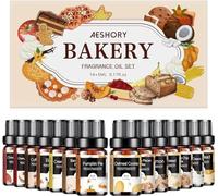 Aeshory Bakery Essential Oils Set 14 x 5 ml - Aromatherapy Fragrance Oils for Diffusers - Pumpkin Pie, Coffee Cake, Oatmeal Cookies, Gingerbread, Cinnamon Apple
