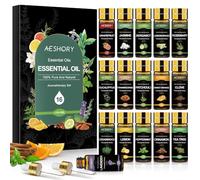 Aeshory Essential Oils for Diffuser for Home 16x5 ML, 100% Natural Pure Aromatherapy Oils Gift Set, Perfect for Relax, Sleep, Massage, Cleaning, Perfume, Candle Making