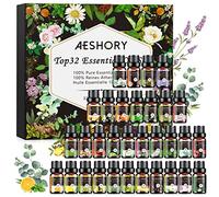 Aeshory Essential Oils Set 32 x 5ml, 100% Pure Natural Aromatherapy Oil for Diffuser, Home Fragrance, Cleaning, Humidifier, Candle Making, Soap, Relaxing, Perfumes, Massage