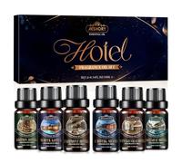AESHORY Hotel Fragrance Oil Set, 6 x 10ml Essential Oils for Diffuser for Home, Humidifier, Aromatherapy, Candle Making Scents, Air Freshening