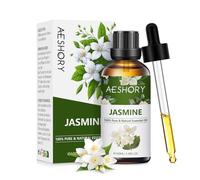 AESHORY Jasmine Essential Oil 100ml, Pure Natural Jasmine Oil for Diffuser, Aromatherapy, Sleep, Relaxation, Skin Care, Perfume & Candle Making, Air Freshening