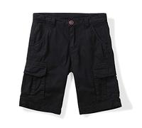 Aeslech Big Boys' Casual Cargo Shorts Multi Pockets Summer Combat Scout Black Tag 170-11-12 Years