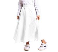 Aeslech Big Girls Cotton Long Maxi Skirts Casual Renaissance Fairy Boho Victorian Gothic Skirts White Tag 150-10-11Y